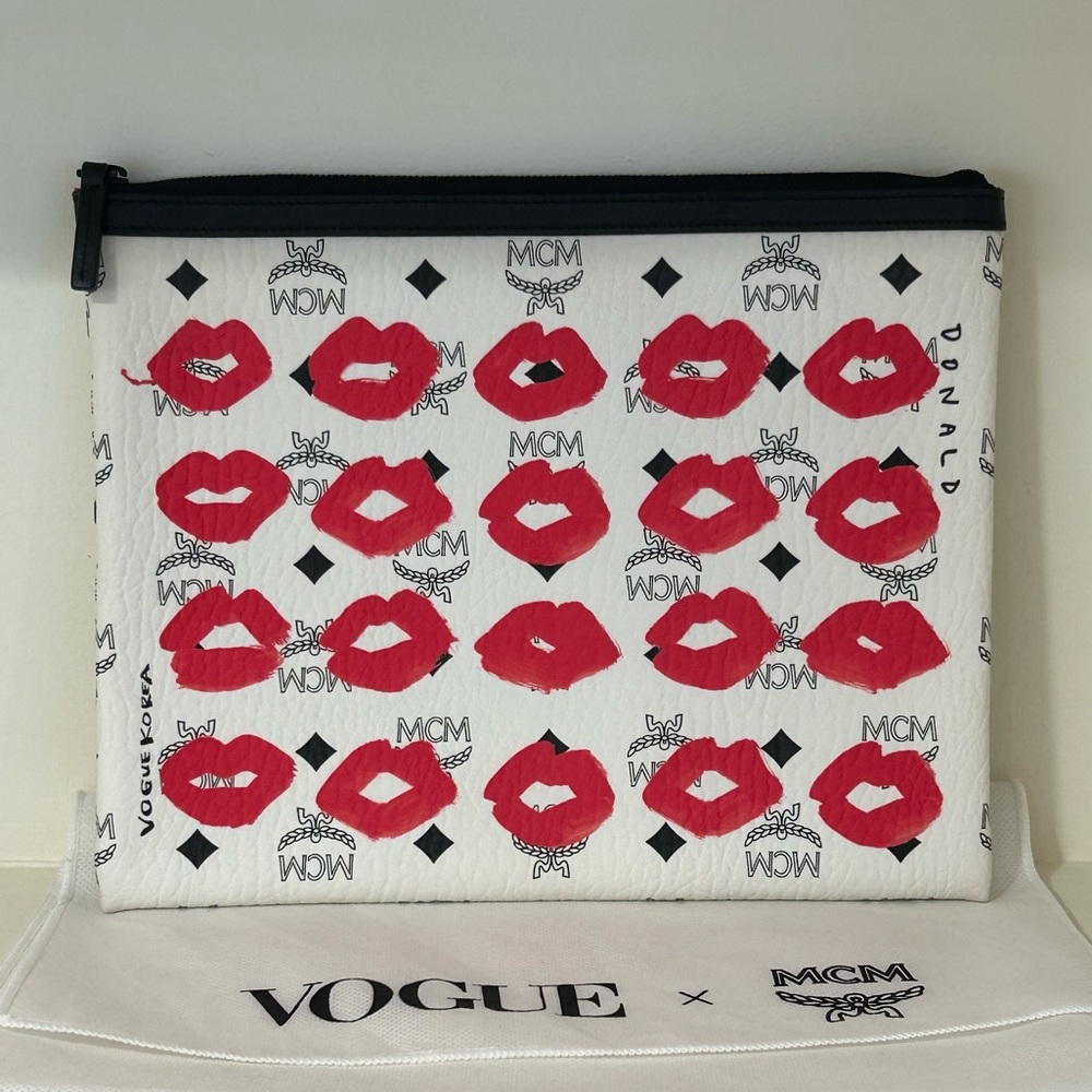 MCM Visetos X Vogue Korea Limited Edition Clutch NEW